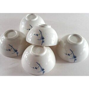Melamine Small Berry Dipping Bowls Set of 5 Speckled Blue